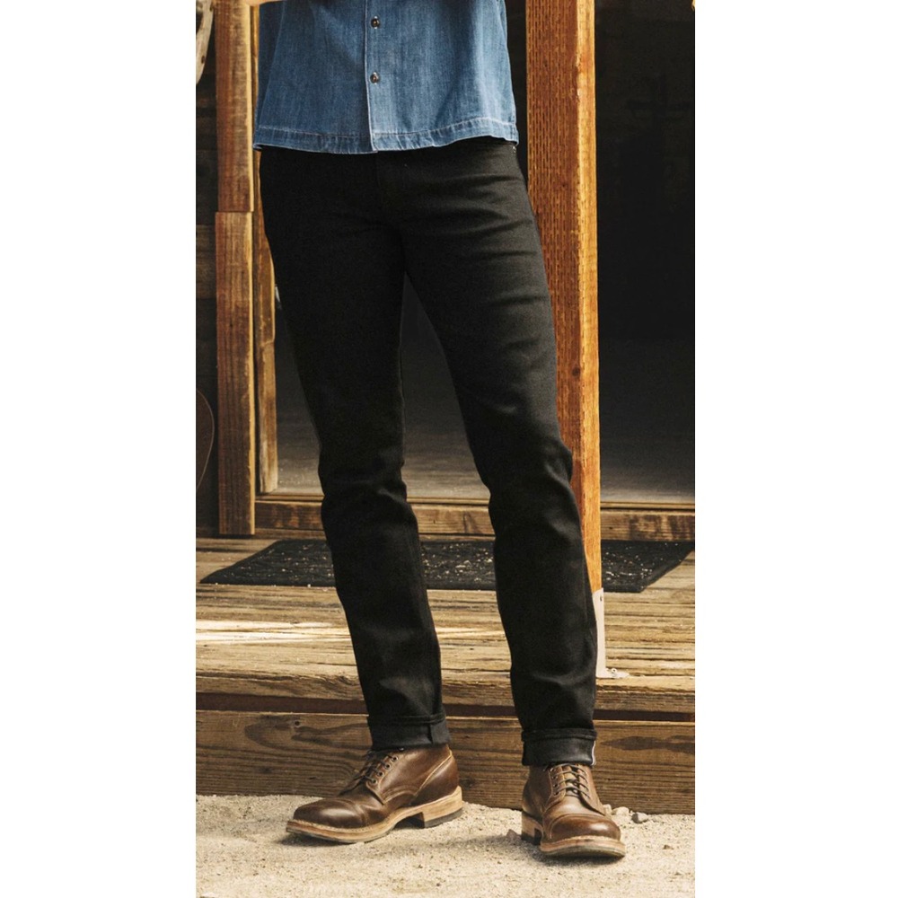 Hiroshi Kato The Pen Slim Selvedge Stretch Denim Jeans Black Raw Men 30x31 USA
